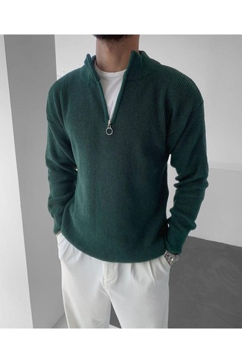 golden toptan Half-Zip Knitwear Men's Sweater