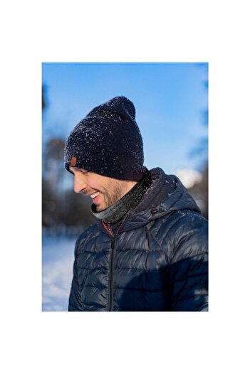 KESNUP Unisex hat, gloves and scarf set, black