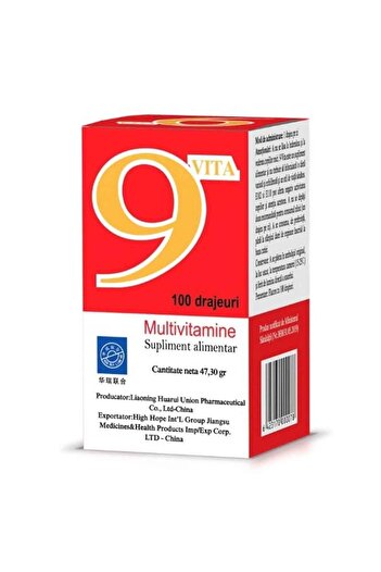 Other 9Vita Multivitamins, 100 dragees, Yongkang International China