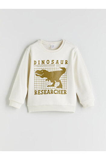LC Waikiki Ανδρικό φούτερ με στάμπα New Season Crew Neck 2 τεμαχίων