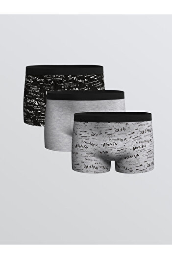 LC Waikiki Standard Mold Cotton Flexible Men's Boxers 3-Piece