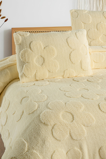 Noctiluca Fleura Floral Pattern Single Blanket Soft Wellsoft Bedspread 160X230 1 Piece Pillowcase