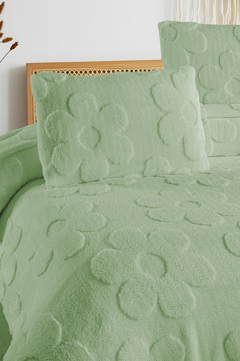 Noctiluca Fleura Floral Pattern Single Blanket Soft Wellsoft Bedspread 160X230 1 Piece Pillowcase