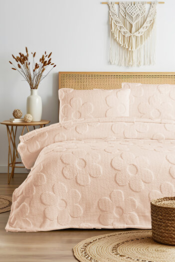 Noctiluca Fleura Floral Pattern Double Blanket Soft Wellsoft Bedspread 230X250 2 Pillowcases