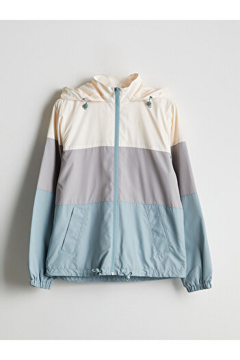 LC Waikiki Hooded Color Blocked Women's Raincoat