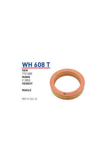 WUNDER Wh608T Oem 7721380 Fiat Born Slx Sl Automobile Air Filter Air Filter