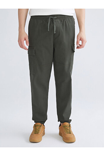 LC Waikiki Green Standard Fit Men's Cargo Pants