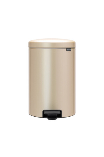 Brabantia NewIcon 1003205 Pedal Bin, 20 l, Soft Close, Anti-Slip Base, Gold Metallic