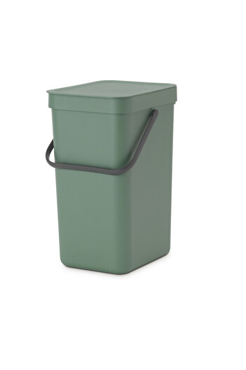 Brabantia Sort&Go 1003234 waste separation bin, 12 l, Handle, Wall mountable, Dark green