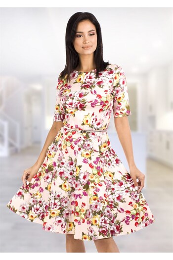 AD Fashion Summer cloche dress with floral pattern R429i937 - 42 EU