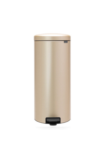 Brabantia NewIcon Pedal Bin 1003209, 30 l, Soft Close, Anti-Slip Base, Gold Metallic