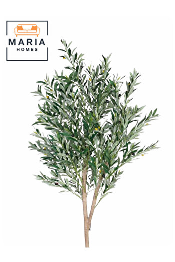 MARIA HOMES Artificial Olive Tree 180 cm – Tall Indoor Decorative Plant with Gray Pot for Home & Office