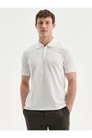 LC Waikiki Lcw Visionecru Polo Neck Men's T-Shirt