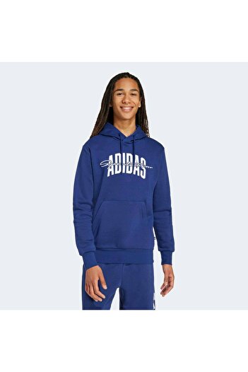 adidas Collegiate Script Graphic Men's Blue Sweatshirt (Jm6428)