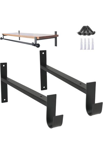 OEM Metal Shelf Brackets 20x15cm, Set of 2
