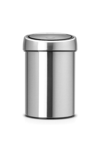 Brabantia Touch Bin 647217, 3l, Smooth & silent opening, Wall mount, No Fingerprint, Stainless steel