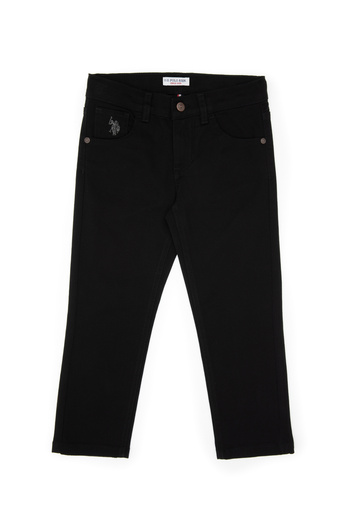 U.S. Polo Assn. Boy's Black Canvas Trousers 50317183-Vr046