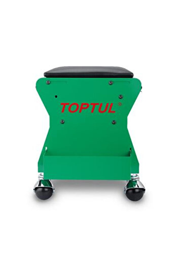 TOPTUL JCA350B mechanical chair with rollers and drawer, PVC foam padding, storage area, height