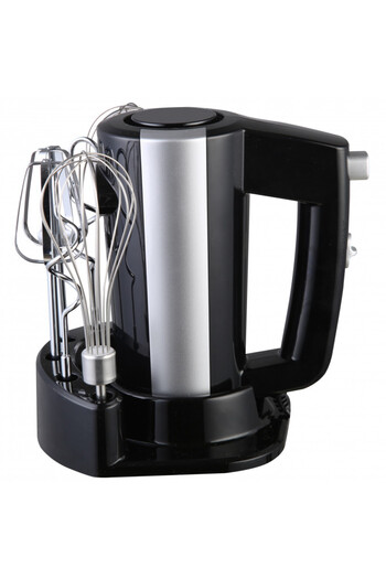 rosberg Mixer R51110KB, 300 W, 5 speeds + Turbo, Accessory stand, Black/silver