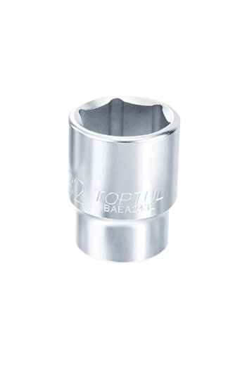 TOPTUL BAEA1632 TOPTUL socket wrench, 1/2 inch square drive, hexagonal profile, wrench opening 32 mm,