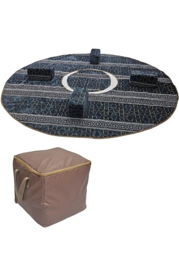 smart home A 6-piece heritage ground seating set suitable for travel, camping, and gardening, 300x300cm