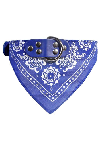HALAMODO Blue White Black Adjustable Triangle Collar Scarf M