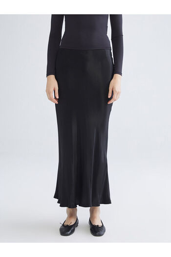 LC Waikiki Peak New Season Elastic Waist Flared Satin Skirt