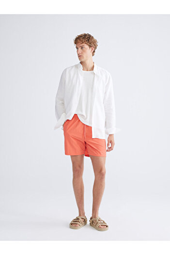 LC Waikiki Red Short Length Basic Men's Swim Shorts