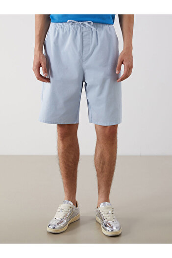 LC Waikiki Blue Comfortable Fit Gabardine Men's Shorts