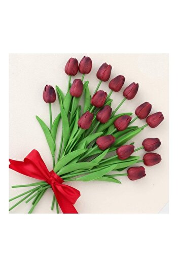 HALAMODO 20 Artificial Tulip Flowers in Multicolor One Size