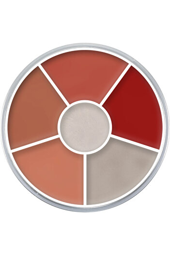 Kryolan Kryoline 6-Color Practical Lipstick Wheel, 11