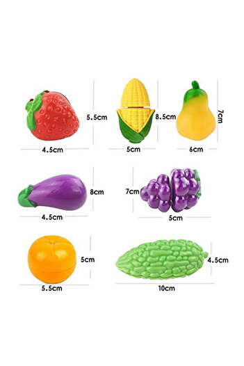HALAMODO 16-Piece Vegetable Fruit Kitchen Educational Play Set