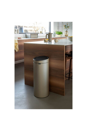 Brabantia Touch Bin New 1003221, 30 l, Silent and soft closing, Gold metallic