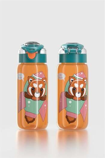 Renga Saga Patterned 530 ml Children's Water Bottle 912174 Orange-Turquoise