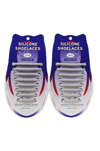 General Store Set of 2 Elastic Silicone Shoelaces, NO TOUCH function for sports shoes, SA&SO General Store®, A
