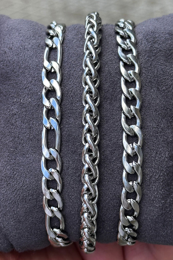 Takı Dükkanı 3Pcs Stainless Steel Bracelet Set Gift for Husband Wife Friend Lover Scb78