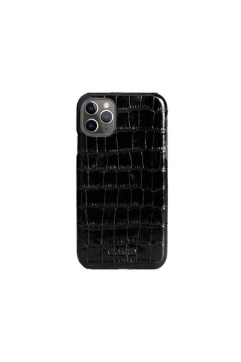 GUARD Siyah Croco iPhone 11 Hakiki Deri Telefon Kılıfı