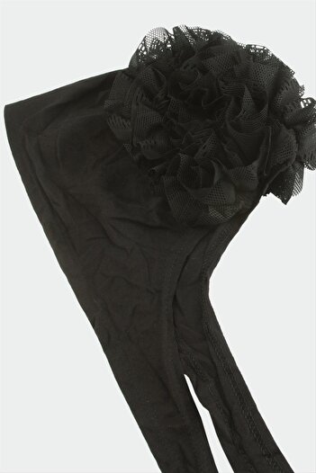 ZERO LAND Sptrns Stitched (223624) Ruffled Bonnet-Black