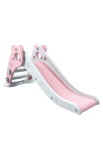 Nichiduta Garden Pink Teddy Bear indoor/outdoor slide with rounded edges, wide steps, protections