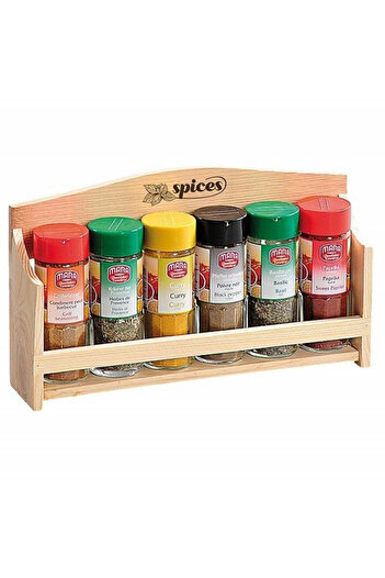 Kesper Spice rack 13055, 6 jars, 110 ml, FSC pine, Brown