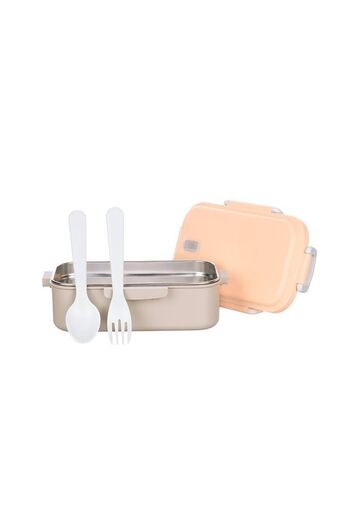 Cosiness Beautiful Life Stainless Steel - Vacuum Single Compartment Lunch Box with Fork + Spoon 500 Ml.