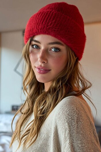 LAGRANZE Fluffy Soft Textured Fuzzy Knit Beanie