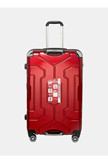 BRITISH TOURISTER 3-Piece ABS Hard Shell Luggage Set (20/24/28 Inch) with Expandable Layer - Wine Red