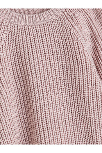 LC Waikiki Pink Crew Neck Girl's Knitwear Sweater