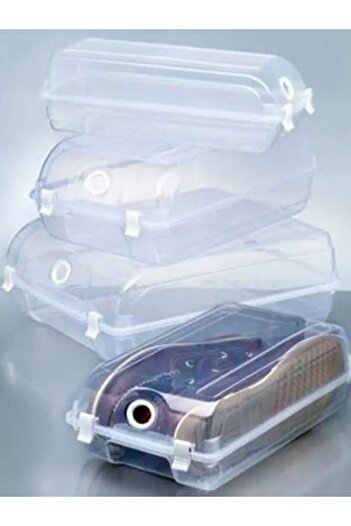 Perodia 10 Pcs Men's Shoe Storage Box - Transparent Shoe Container Is Suitable for Travel