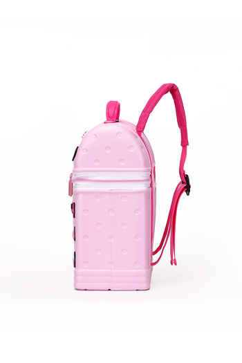 KALEIDO Durable EVA School Backpack for Kids | Children's Book Bag with Fun Fixed Charms (Pink)