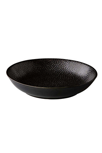 Stylepoint Honeycomb Pattern Pasta Plate, Black, 21 cm