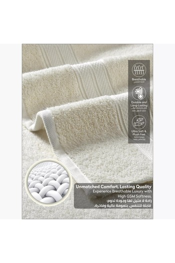Generic DONETELLA 2-Piece 600 GSM Combed Cotton Bath Towel Set - 70x140 cm