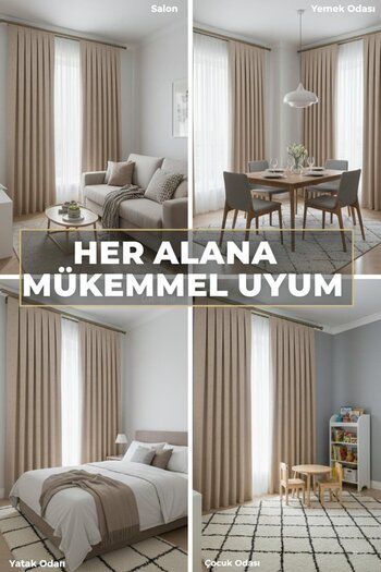 Madame Dower Bohemian pom pom beige backdrop curtain 1x3 pleated |   Living room, kids room bohemian backdrop curtain