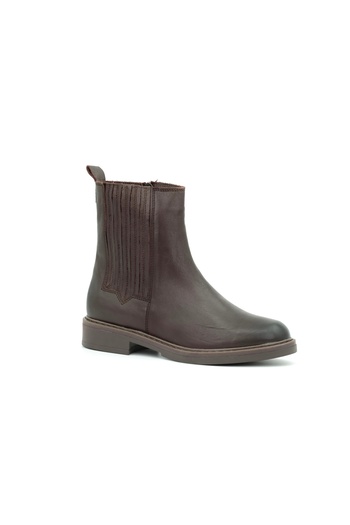 Tuna Genuine Leather Rubber Sole Zippered Women's Boots - B263401